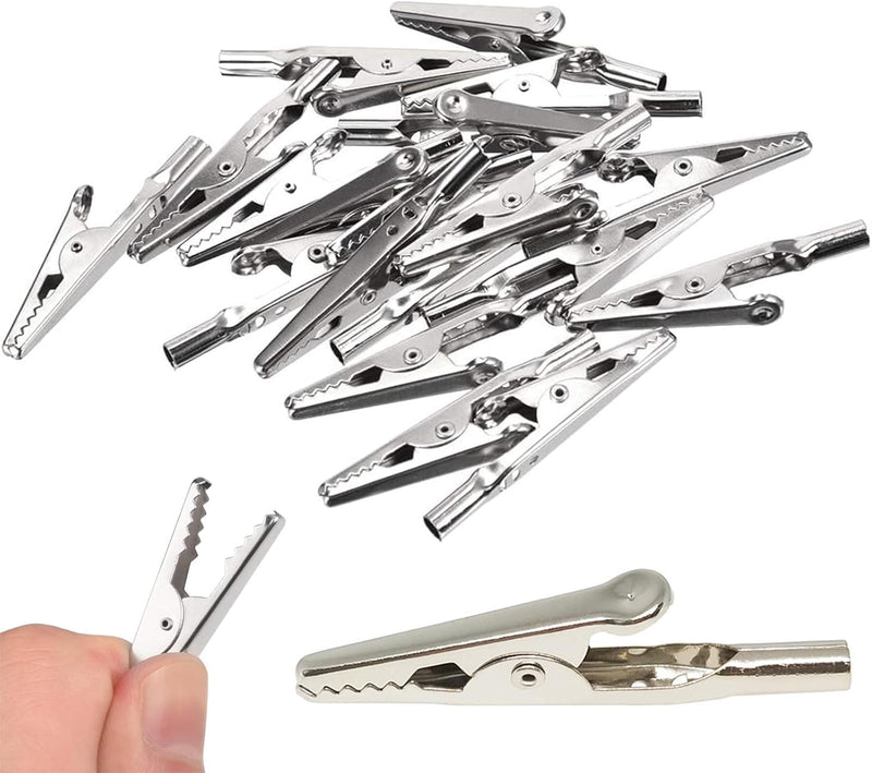 [Australia - AusPower] - Pack of 50 Alligator Clips 10A Alligator Clips Antistatic Accessories for Laboratory and Electrical Test Work 50 Items 