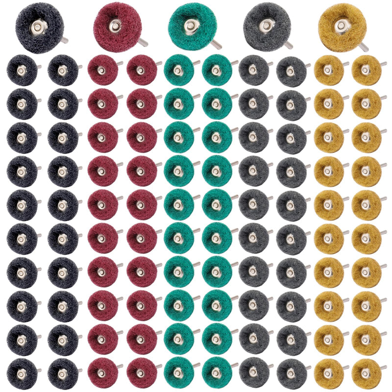 [Australia - AusPower] - Shineboc Pack of 100 Sanding Discs Polishing Discs Set with Dremel Accessories, 80/150/240/400/600 Grit Polishing Attachment Cordless Screwdriver for Grinding Head for Polishing and Grinding Metal BJB-100PCS-mix 