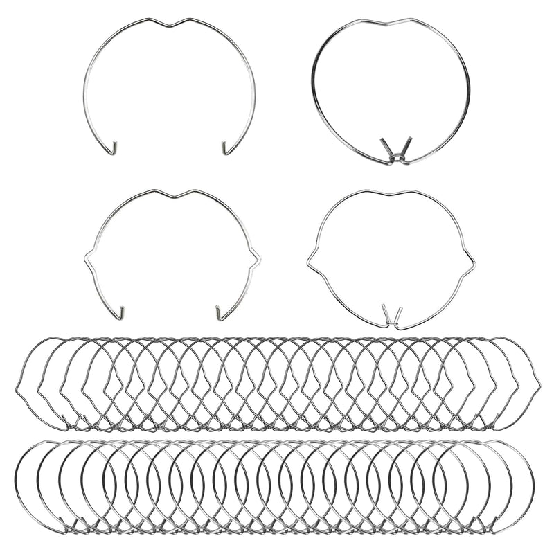 [Australia - AusPower] - Pack of 80 Retaining Spring Rings Set, Retaining Spring Rings Clips for GU10 MR16, Lamp Holder Snap Ring for Spot Light Halogen Lamp (51 & 44 mm) 