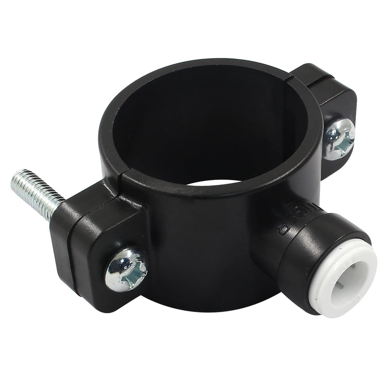 Waziaqoc 3/8" Systems Quick Connect Drain Saddle Valve for Undercounter Reverse Osmosis System (Saddle Drain) - Pack of 1 | Plastic Water Hose Adapter for Reverse Osmosis System Under Sink 2-3/8" 1.0