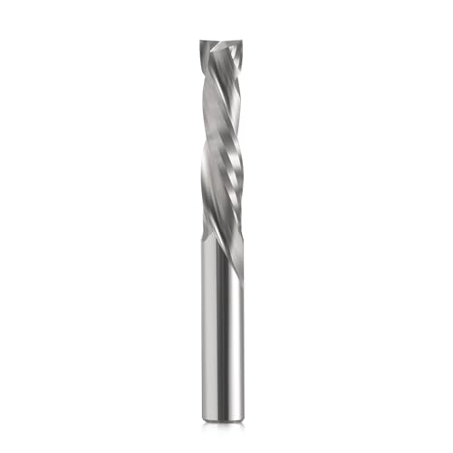 EU_HOZLY Spiral Milling Cutter Up & Down Compression Bit 8 mm Cutting Diameter 8 mm Shank 35 mm Cutting Length CNC End Mill for Wood Carving, Engraving, Pack of 1 8 x 8 x 35 mm, 1 Piece