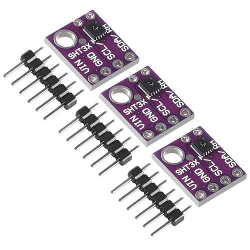Set of 3 SHT31-D Temperature and Humidity Sensors | 2.4-5.5VDCDigital Outdoor Temperature and Humidity Sensor Module IIC I2C Interface (SHT31-D)