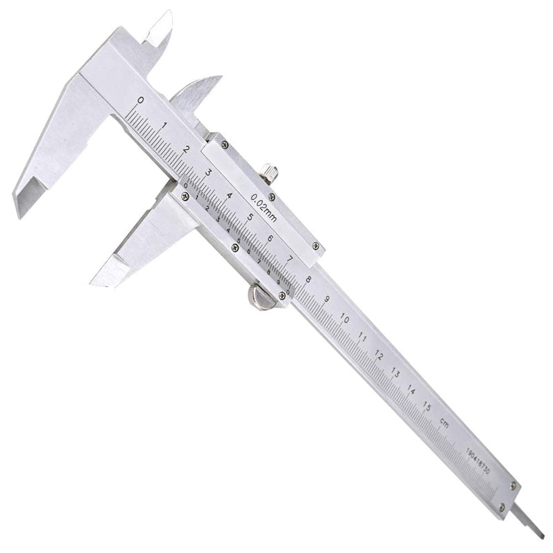 [Australia - AusPower] - Vernier Calliper Analogue 150 mm, Calliper Analogue 0.02 mm Accuracy Vernier Caliper Analogue with Locking Screw for Household and Industrial Measurement Vernier caliper analogue 150 mm 