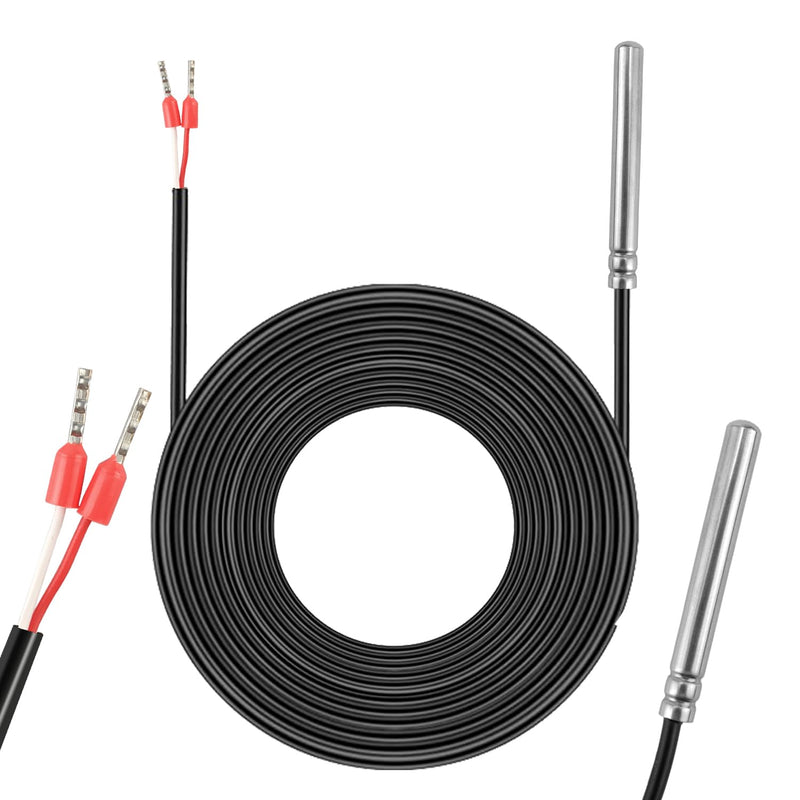 [Australia - AusPower] - 5M PT1000 Temperature Sensor Waterproof Temperature Sensor with PVC Stainless Steel Waterproof Probe Compatible with Raspberry Pi 5m 