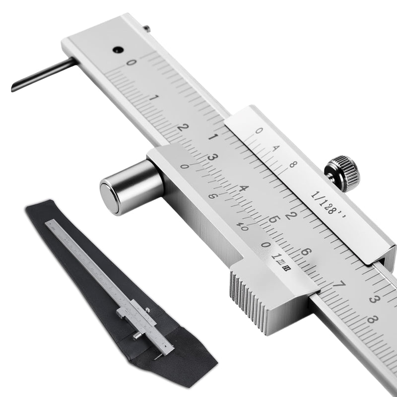 [Australia - AusPower] - TOATELU Precision Vernier Caliper Stainless Steel 0.1 mm Marking Gauge Industrial Grade Parallel Scriber with Locking Screw IP54 Protection Class 