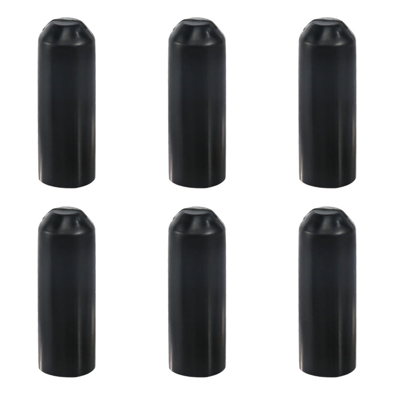 [Australia - AusPower] - Pack of 6 Heat Shrink Caps 15 x 45 mm Heat Shrink End Cap Heat Shrink Tube Caps Waterproof Electrical Wire Wrapping Plastic Caps for Pipes Pipe Cap for Insulating Cable Ends 