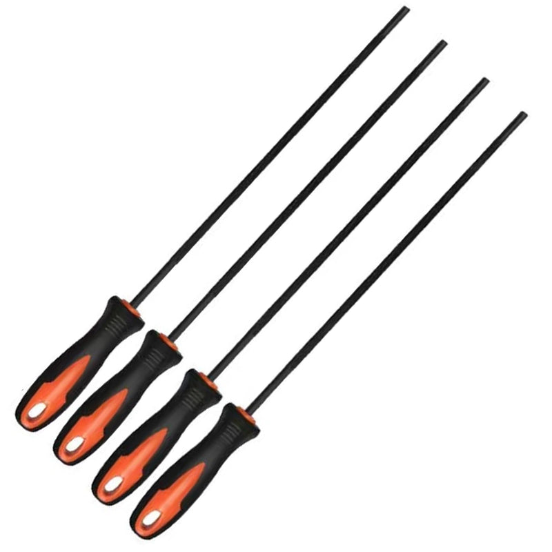 [Australia - AusPower] - Set of 4 Chainsaw Sharpening, Horse Round File, File Chainsaw, Round File Chainsaw, Chainsaw Files, File Set, Available in 4 Sizes of 3.2 mm, 4.0 mm, 4.8 mm, 5.5 mm Horse File Suitable for Chainsaws 