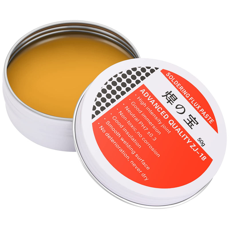 [Australia - AusPower] - 50g Solder Paste, Lead-Free Flux Paste, Gruiqrd Electric Soldering Flux Paste, No Clean Soldering Paste Grease, Professional Mechanic Welding Repair Tool for Phone, SMD, PCB, BGA, PGA 50.0 Gramm 