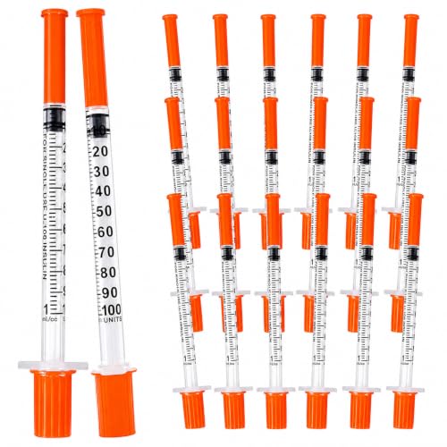 20 x 1ml/cc Plastic Tube, 29Gx13mm Multi-Purpose Measuring Tools | Clear scale plastic tube for refilling scientific laboratories, plant irrigation, individually packaged