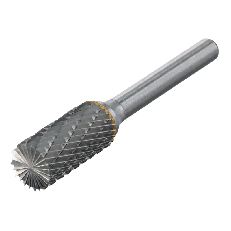 [Australia - AusPower] - Carbide Burr with 1/4 Inch Shank, Double Cut Rotary File, Burr Diameter 12 mm Cylinder End Cut, Die for Steel Metal Processing, Polishing and Engraving (A) a 
