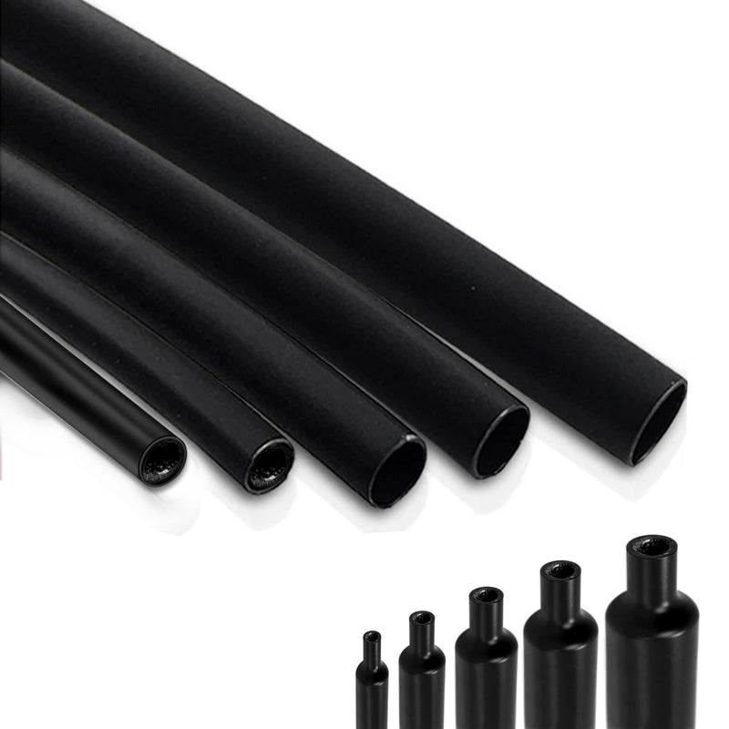 Taiyeestar Heat Shrink Tube with Adhesive (Diameter 19.1 mm x 3 Metres), 3:1 Heat Shrink Tube, Waterproof, Heat Shrink Tubing Black, Heat Shrink Tubes for Cable Insulation, Marking, Cable Bundling, Repairs Ø19.1mm x 3m