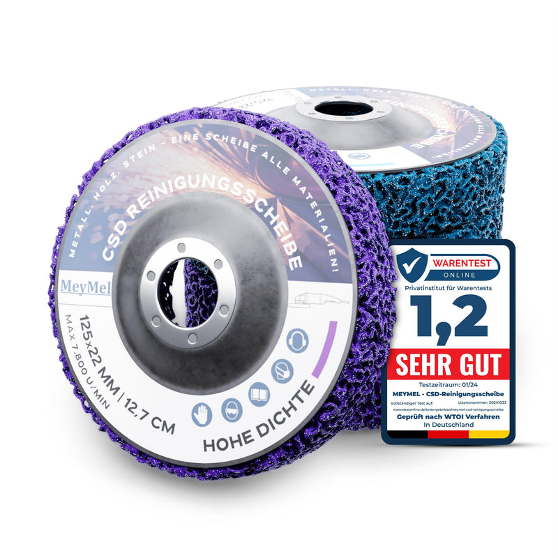[Australia - AusPower] - MeyMel Pack of 5 Premium CSD Discs 125 mm 3 x Coarse & 2 x Medium | High Performance & Shatterproof Cleaning Disc | For Angle Grinder 125 mm | Rust Remover for Flex | Wood Metal Stone Concrete 60 Coarse (high density), medium (medium density) 