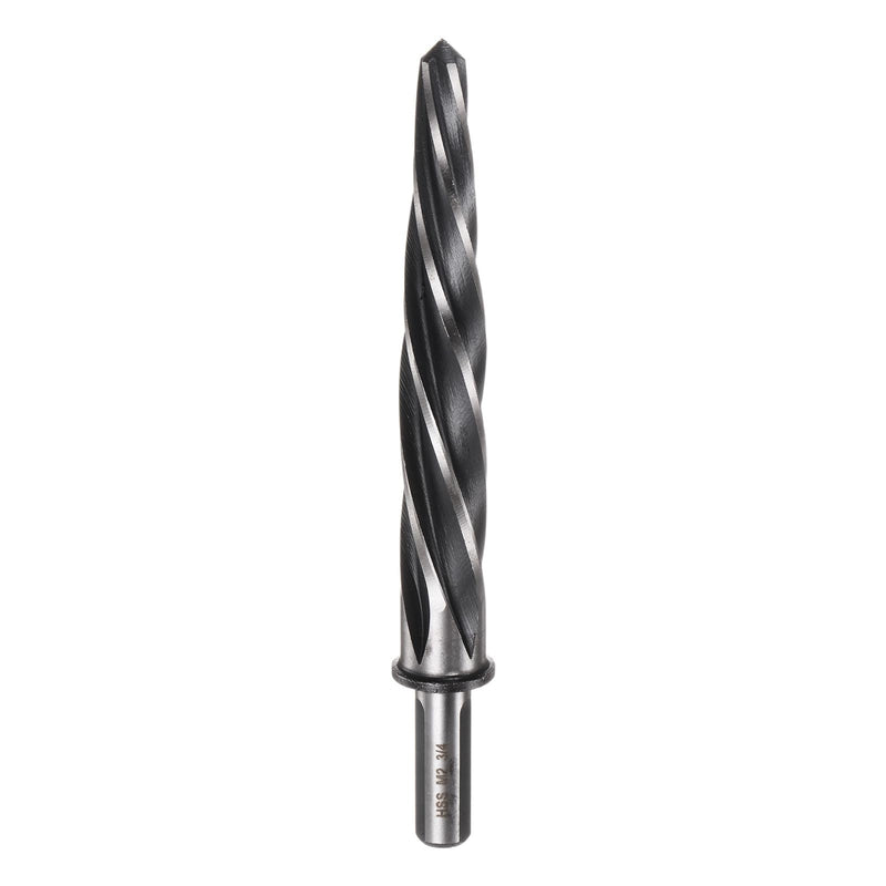 [Australia - AusPower] - QUARKZMAN Conical Reamer 19 mm, M2 HSS Spiral Groove Bridge Reamer with 1/2 Inch Shank for Reaming Metal Alloys, Aluminium, Wood and Plastic Holes 3/4" x 1/2" 