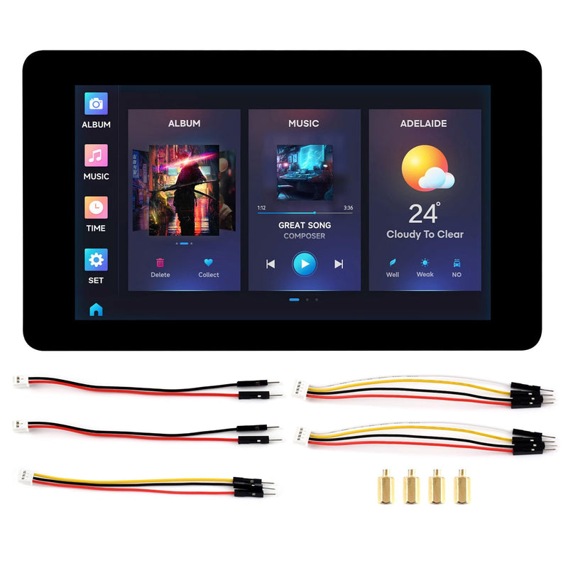 Waveshare ESP32-S3 7 Inch Touchscreen Development Board, ESP32 with Display | 32-Bit LX7 Dual-Core Processor, 800x480, Up To 240MHz Frequency, Supports WiFi & BT, With Onboard Antenna