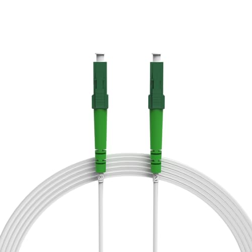 OS2 White Fibre Optic Cable LC/APC to LC/APC (10 m) Patch Cable, Simplex Single Mode FTTH Fibre Optic Cable LC/LC 10 m OS2 (white) LC/APC - LC/APC Simplex 1