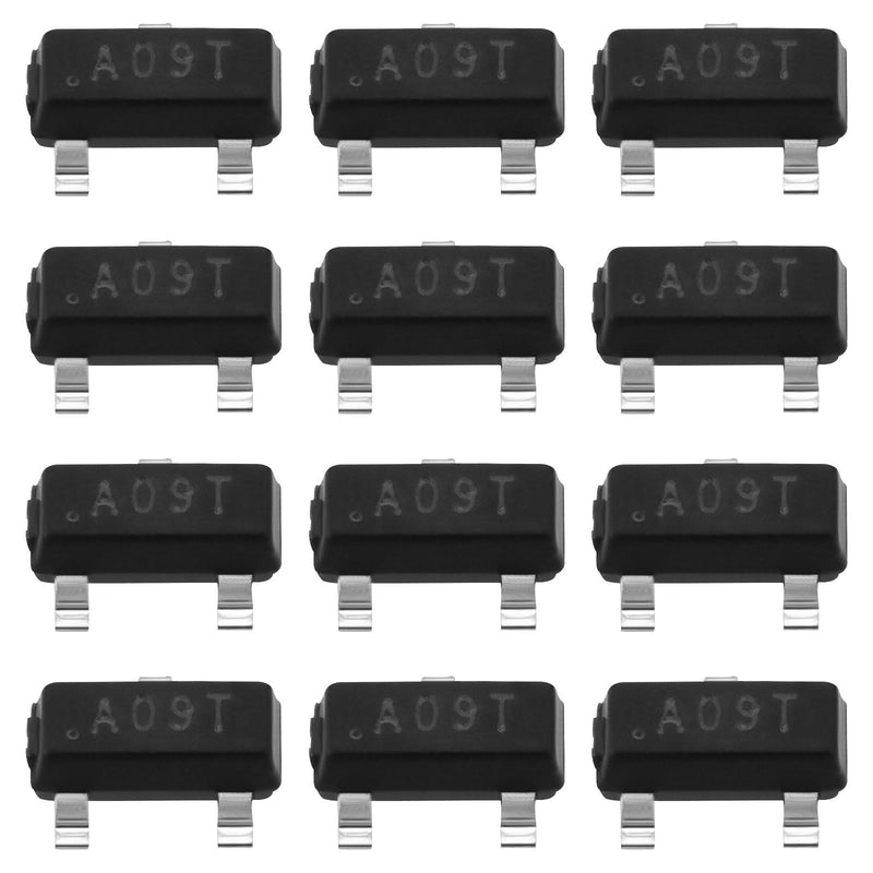 Pack of 50 AO3400 A09T 5.7A 30V N-Channel P-Channel Enrichment Mode Field Effect Transistor Compatible with MOSFET SMD Transistor AO3400 SOT-23