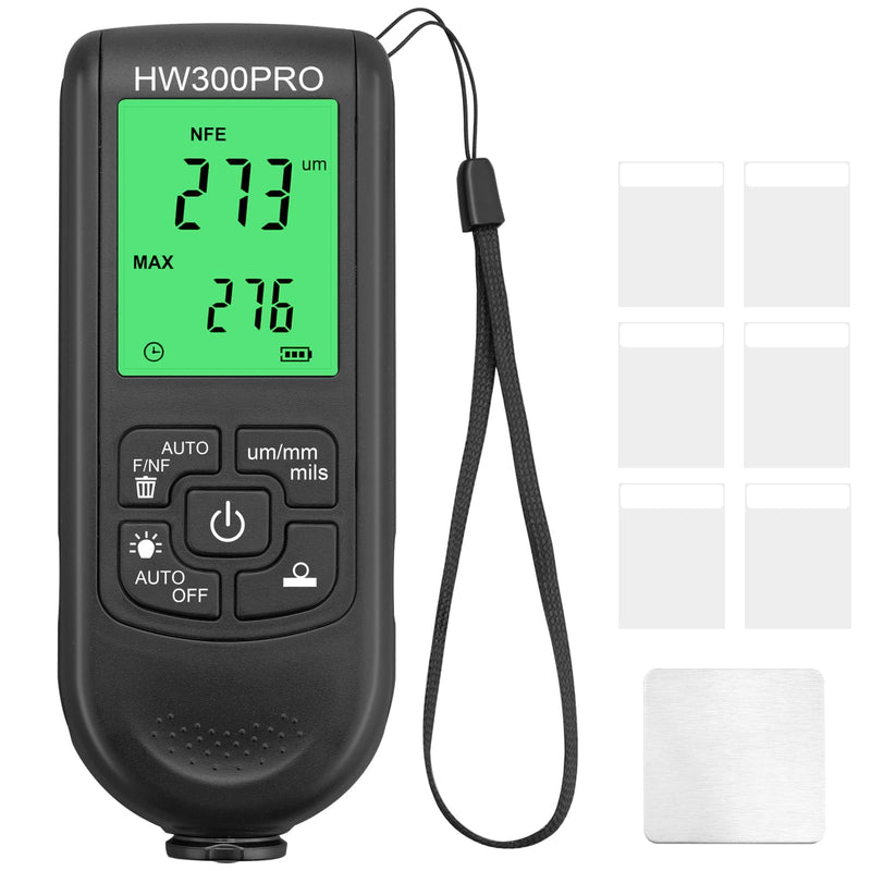 [Australia - AusPower] - ALLmeter Paint Thickness Gauge, Paint Thickness Gauge, Car Measuring Range 0 to 2000 um with LCD Display, Fe & NF for Measuring Paint Thickness in the Automotive Industry, Car Paint Tester 