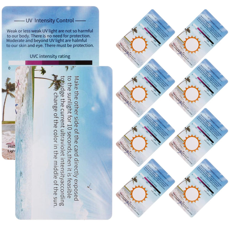 [Australia - AusPower] - Supvox UV Pack of 10 UV Test Card Detection Practical for Home Office Hotels and Environments 
