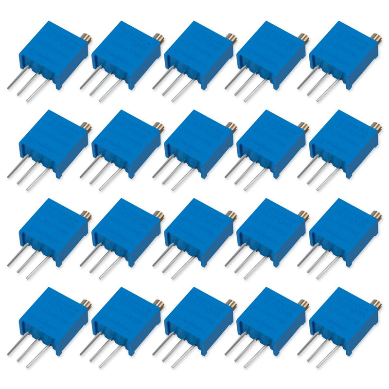 Pack of 20 10K Ohm Multiturn Trimmer Potentiometer Blue Adjustable Variable Resistance