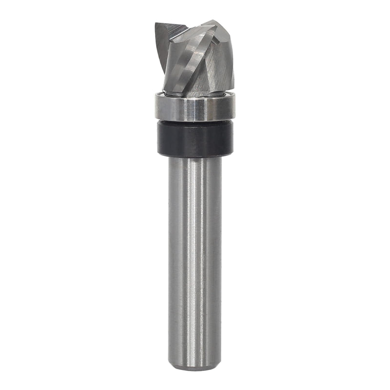 [Australia - AusPower] - AKYLIN Spiral Flush Cutter 8 mm Shank, Up Cut Spiral Cutter for Router, 12 mm Cutting Diameter, 10 mm Cutting Length, Spiral Grooved Bottom Ball Bearing Wood Cutter for Cutting Wood 8x12x10mm 