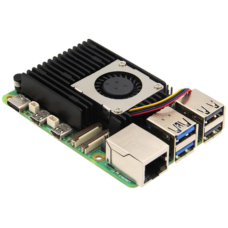 Geekworm H505 Active Cooler Fan for Raspberry Pi 5 16GB/8GB/4GB/2GB | Aluminum Heatsink with Blower PWM Fan