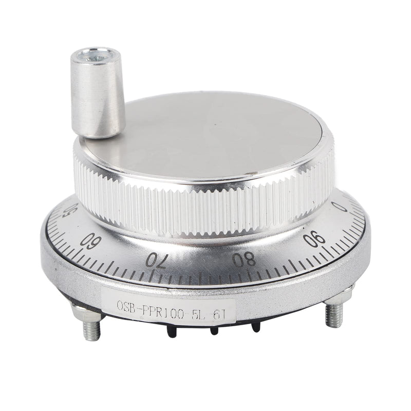 [Australia - AusPower] - Ejoyous CNC Pulse Generator, Hand Wheel Pulse Generator, 5 V 60 mm Hand Wheel Pulse Generator Mill Router Manual Control Hand Pulse Transmitter Mill for CNC System (White) White 
