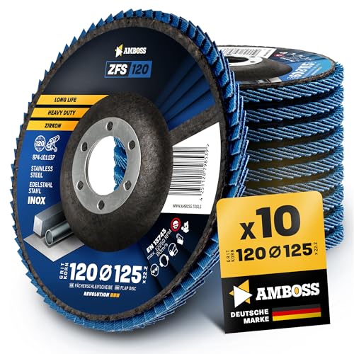 Abrasive Flap Disc Zircon Slanted K120 125 mm Diameter 125 mm – serrated washer Grit - K120