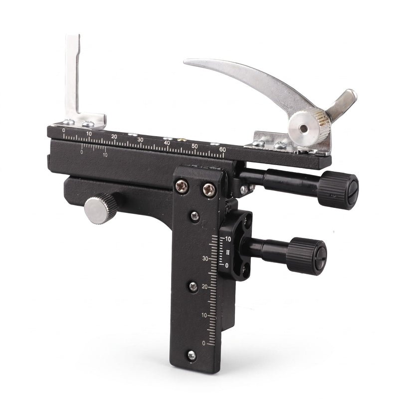 Microscope Table, Mechanical Table, Mechanical Table Microscope, Professional Clip-on Mechanical XY Movable Table Caliper with Scale for Microscope
