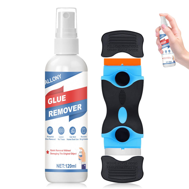 [Australia - AusPower] - ALLONY Sticker Remover, Adhesive Remover, Extra Strong, Label Remover, Label Remover Spray, Adhesive Residue Remover, Window Frame, Quick Release, Labels Effectively Removes Surfaces, 120 ml 