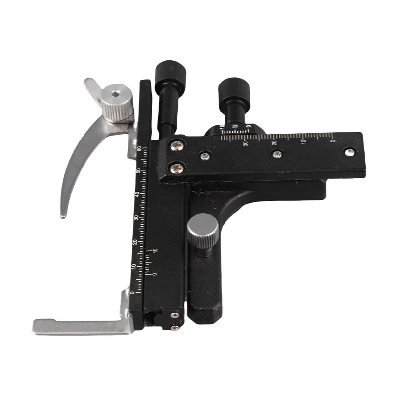 [Australia - AusPower] - Professional Clip-on Mechanical Microscope Movable Table, Microscope Accessories X-Y Movable Table Vernier Caliper with Scale for Microscope 