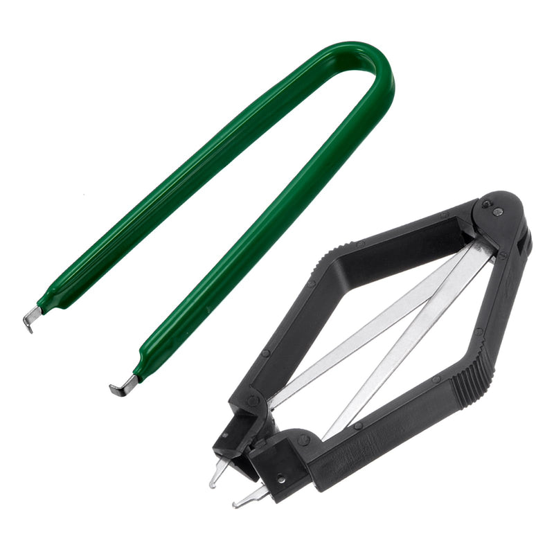 [Australia - AusPower] - QUARKZMAN IC Chip Extractor 100mm Stainless Steel with U Shape IC Chip Switch Puller Green for Component Motherboard 2pcs 