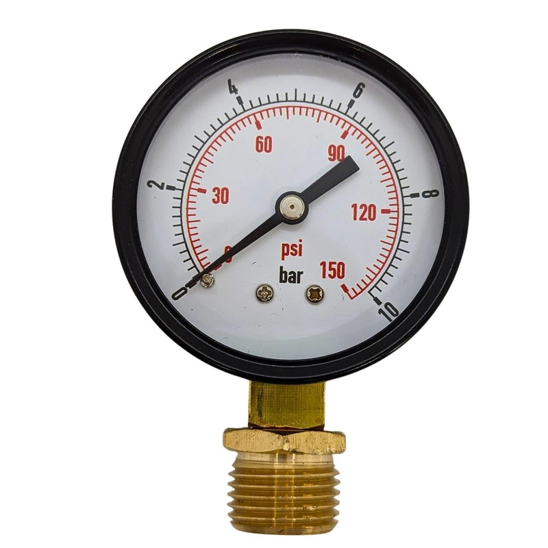 [Australia - AusPower] - Lumonic I Pressure Gauge 0-6.0 Bar I 1/2 Inch I Class 2.5 I Connection Bottom I Diameter 60 mm I Pressure Gauge I for Compressed Air and Water 0-6,0bar Diameter 60 mm/connection at the bottom 