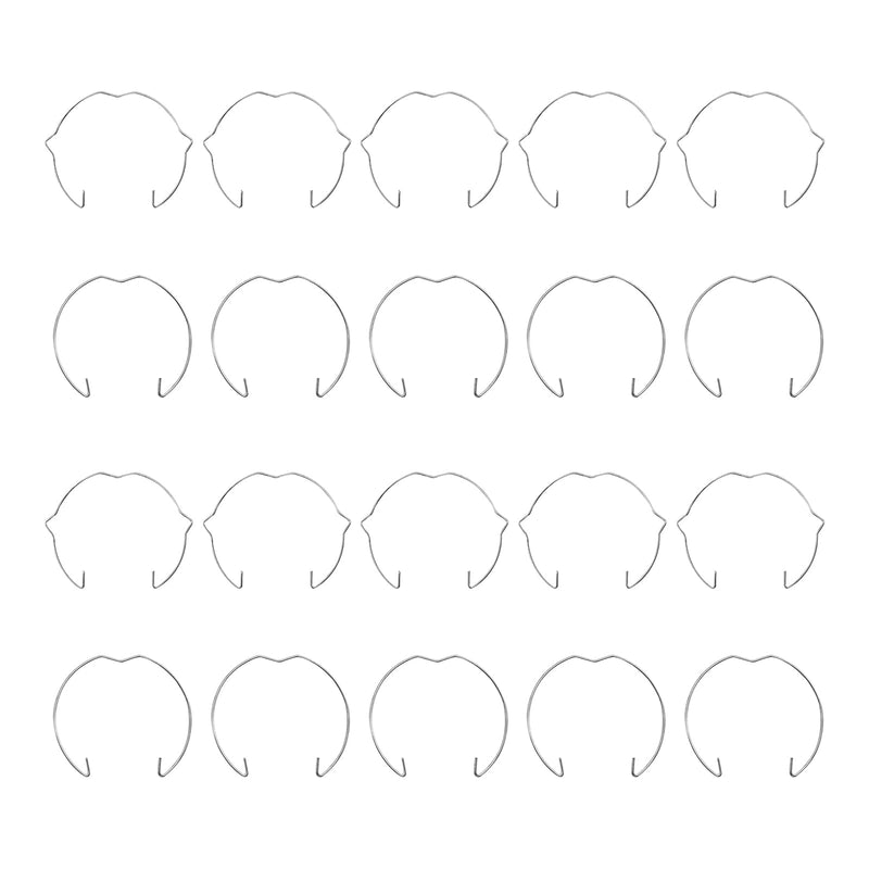 [Australia - AusPower] - Retaining Spring Ring Clasp Clips, 20 Pieces MR16 Recessed Spotlight Snap Ring Lamp Holder, Retaining Spring Rings Set, 2 Shapes 2 Sizes Diameter 5.4 cm and 5.9 cm for Halogen Lamp/Lamp Holder 20 PCS 