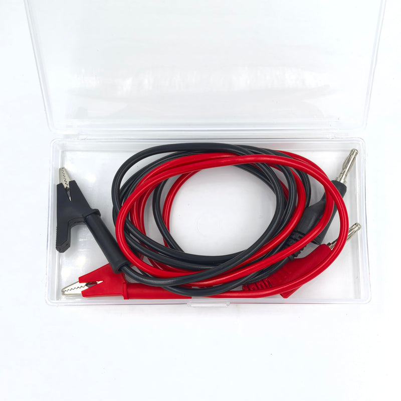 [Australia - AusPower] - 4 mm Banana Plug Crocodile Clips Test Probe Test Lead Set with Crocodile Clips Cable 3.3 ft / 1 m 18 AWG for Multimeter Red and Black 
