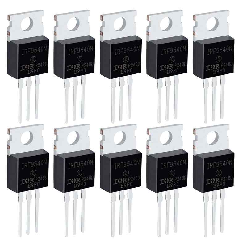 MOSFET Transistors IRF9540N 23A 100V Field Effect Tubes P-Channel To-220 Power MOSFET Field Effect Transistor Rectifier Pack of 10 IRF9540, 23A 100V