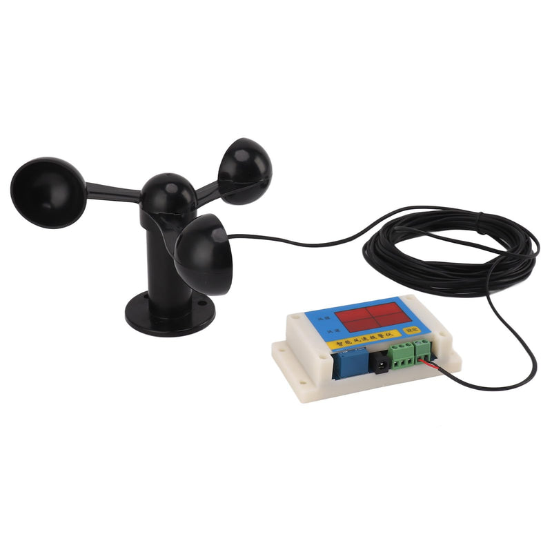 [Australia - AusPower] - Topyond Wind Gauge, Wind Speed Alarm Device with 3 Fan Blades, Tower Crane Aneometer, Wind Gauge, USB, 5 V, High Precision, for Outdoor Use, Intelligent Alarm 