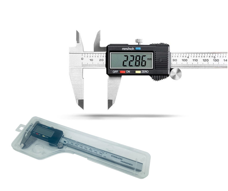 [Australia - AusPower] - Digital Caliper jj-shop24 Calliper Measuring Gauge 0-150mm LCD Display Metal Stainless Steel Measuring 