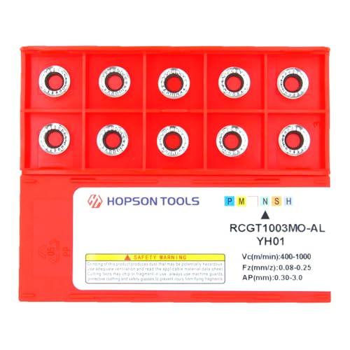 RCGT1003MO-ALU Indexable Inserts, HM Indexable Inserts for Machining Aluminum or Non-ferrous Metals (Pack of 10) RCGT1003MO-AL