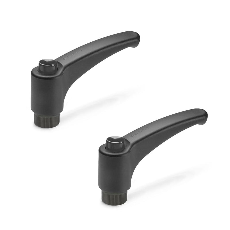 Ganter standard elements | Pack of 2 clamping levers plastic, bushing brass | GN 603-44-M5-DSG | thread M5