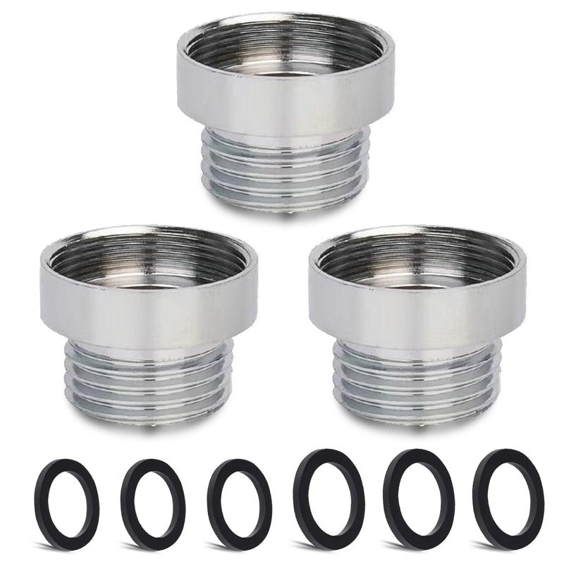 [Australia - AusPower] - 3 Pieces Faucet Adapter Set, CNYMANY Male Thread M20mm to Female Thread M24mm Kitchen Aerator Adapter Set Sink Faucet Adapter Hose Water Filter Standard Hose Außengewinde M20 mm auf Innengewinde M24mm Metal 