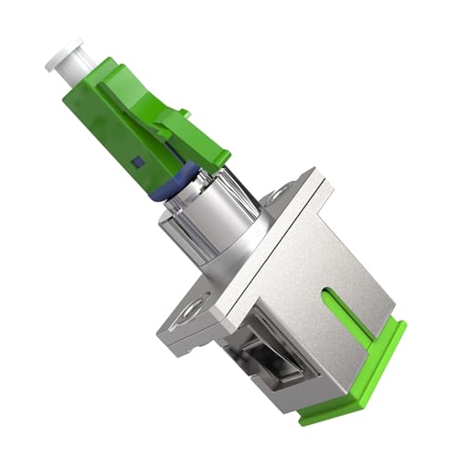Fibre Optic Adapter SC/APC Female to LC/APC Male Single Mode Green 1x | Precise adapter guide for clean fibre alignment, stable signal transmission with compact, robust housing SC/A/F-LC/A/M