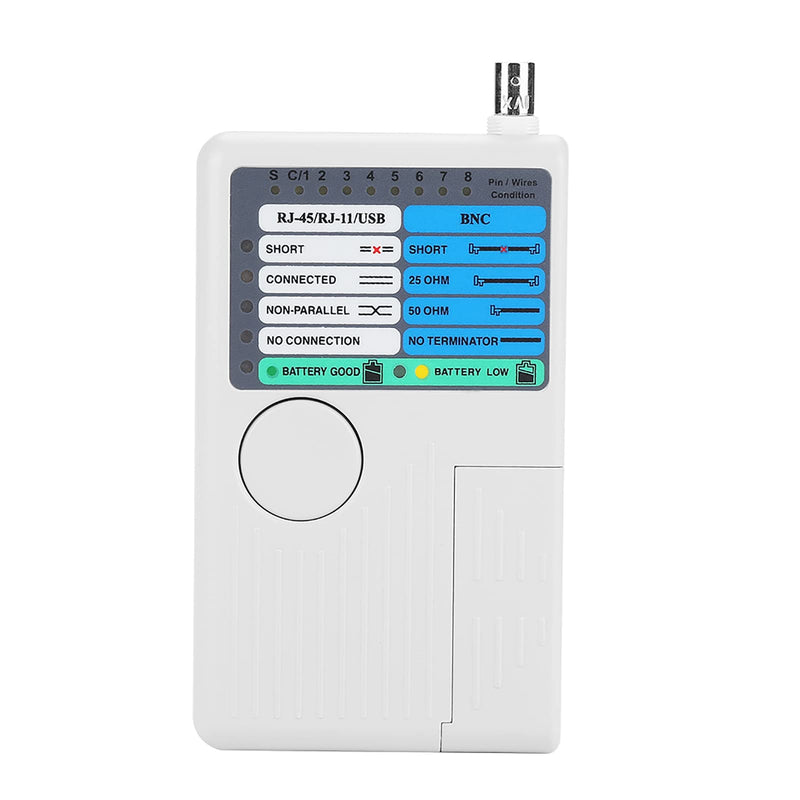 [Australia - AusPower] - Network Tester, Cable Tester, USB LAN Tester, Network Meter, Patch Cable Line Tester, LAN Tester, for RJ45 RJ11 BNC Cable, Short Circuit, Cross Interrupt State 