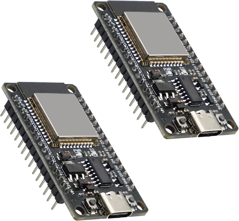 [Australia - AusPower] - Binghe Pack of 2 ESP with CH340 Development Board, ESP 30 Pins ESP-32-32D Module 2.4GHz WiFi + Bluetooth 2-in-1 Low Power Consumption Type-C Connector Compatible with Arduino 