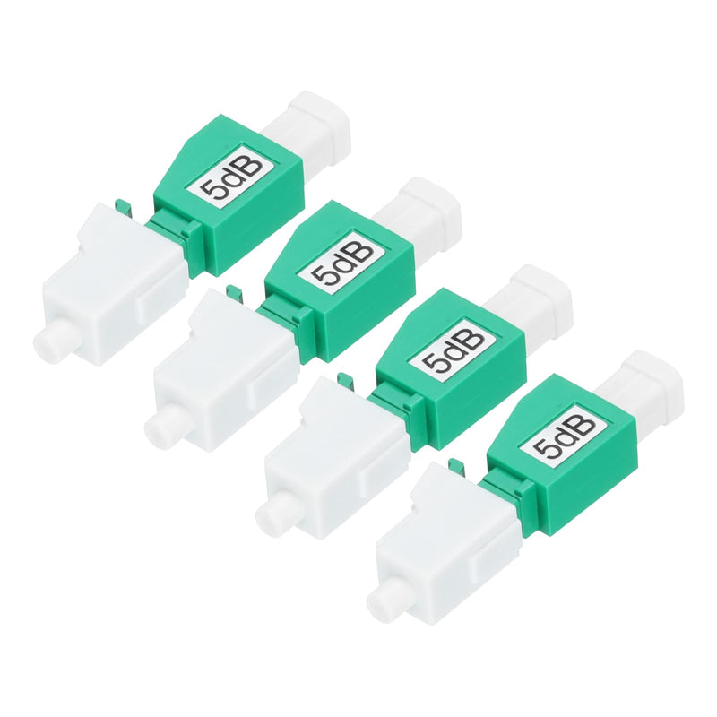 [Australia - AusPower] - QUARKZMAN 5dB LC Fiber Optic Damper, LC/APC SM Single Mode Solid Glass Fiber Damper Male to Female for Fibre Optic Transfer Pack of 4 5 dB 