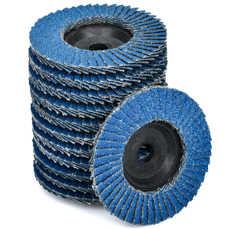 [Australia - AusPower] - HATANSE Pack of 12 Serrated Discs Diameter 76 mm x 10 mm Sanding Discs Sanding Mop Disc 40 60 80 120 Grit Set Lamellar Discs for Angle Grinder Polishing Machine 76 mm, 12 pieces, grain 40/60/80/120 