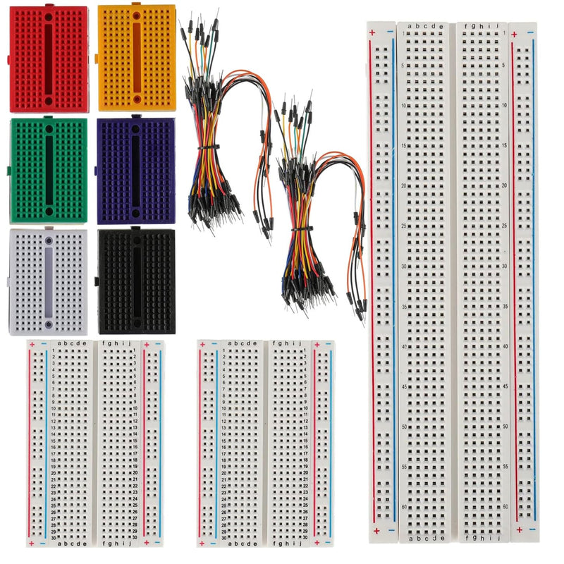 [Australia - AusPower] - GTIWUNG 170 & 400 & 830 Tie Points Mini Breadboard Kit, Solderless Prototype Circuit Board for Arduino Proto Shield + 130 Pieces Jumper Wire Cable 170 & 400 & 830 points mini breadboard 