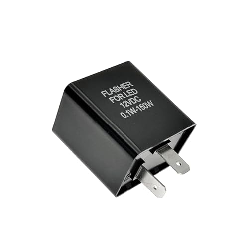 JZK 12V 2 Pin Flasher Relay Lamp Motorcycle Load Independent LED Flasher Relay LED Turn Signal Relay Turn Signal Relay for Light Electronic Fuser Relay