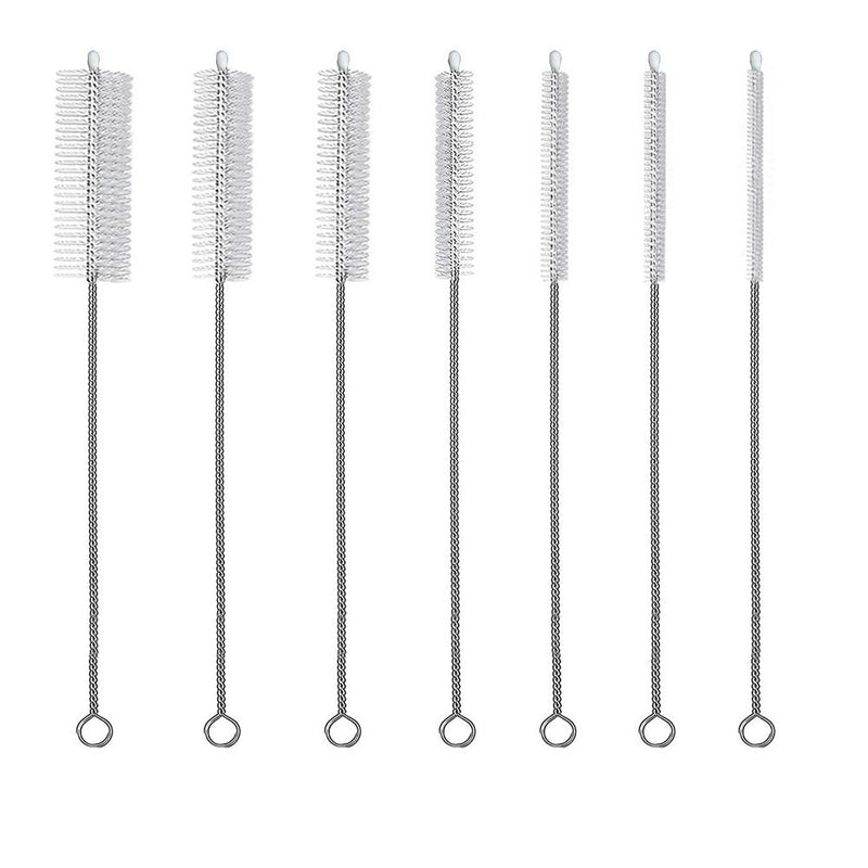 [Australia - AusPower] - Straw Cleaning Brush, Pack of 7 30 cm Test Tubes Brush Bottle Cleaning Brushes Milk Hose Brush Straws Brush Cleaner for Gaps Cleaning 