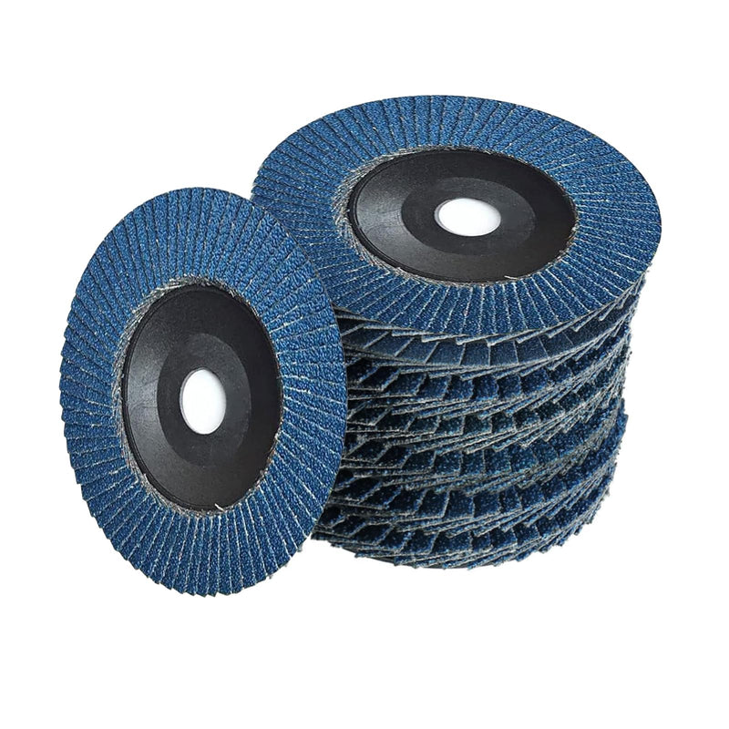 [Australia - AusPower] - Oiieco Pack of 12 Flap Discs, Sanding Discs Sanding Disc Slats Sanding Disc Set 40/60/80/120 for Metal Wood Steel (Blue) 