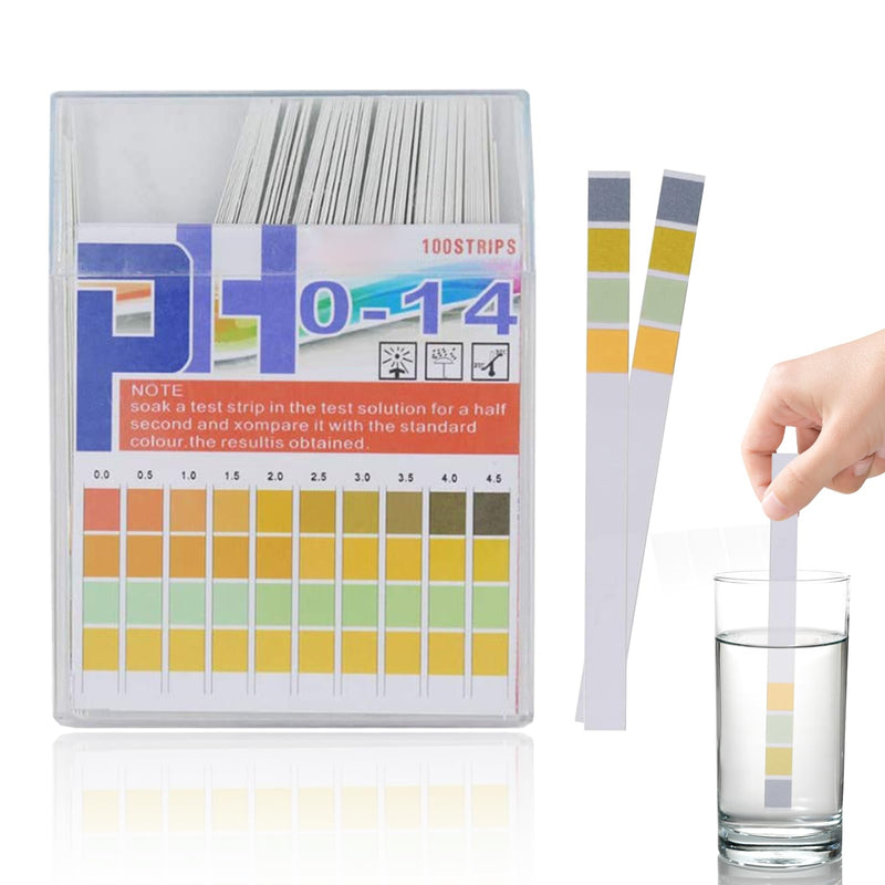 [Australia - AusPower] - 1 Box of 100 Acid Base Test Paper (PH Value Test Strips 0-14) Premium Product Large Test Range PH Test Strips Water Test Tests Your Water for Nitrate & Nitrite PH & Alkalinity 